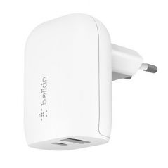 Belkin Chargeur secteur 2 ports USB-C 25W / USB-A 12W - Blanc