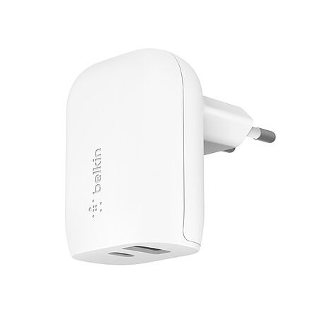 Belkin Chargeur secteur 2 ports USB-C 25W / USB-A 12W - Blanc