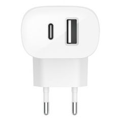 Belkin Chargeur secteur 2 ports USB-C 25W / USB-A 12W - Blanc