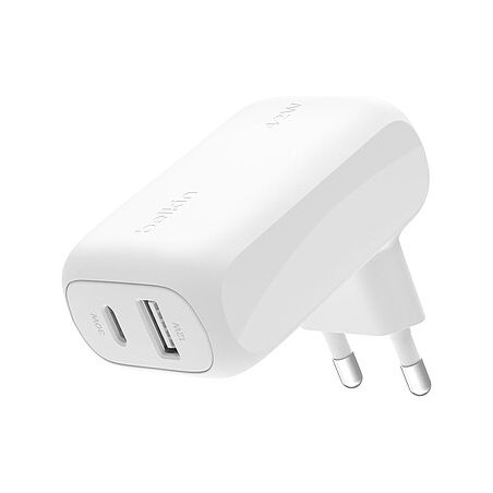 Belkin Chargeur secteur 2 ports USB-C 30W / USB-A 12W - Blanc