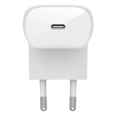 Belkin Chargeur secteur portatif USB-C 30 W avec câble USB-C vers USB-C - Blanc