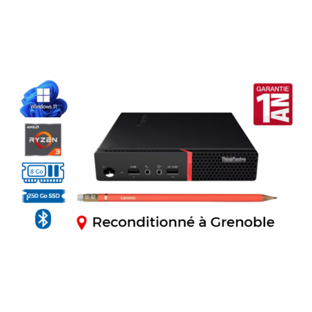 ordinateur reconditionné ThinkPad Lenovo M715q ryzen 3