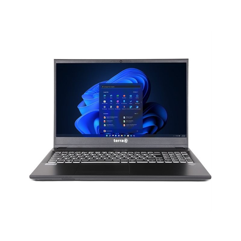 ordinateur portable terra 1516 vue de face fond d'ecran windows 11
