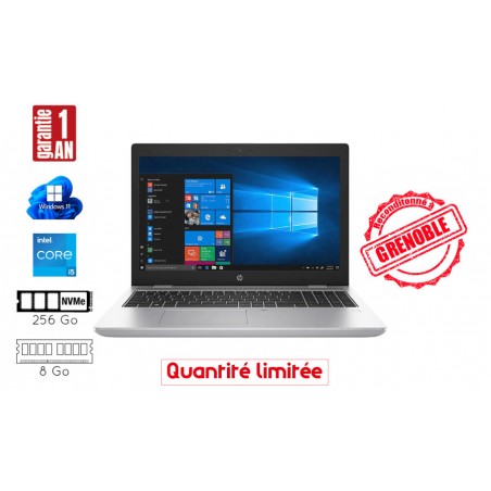 pc hp probook 650 g5 i5 windows  11 256 SSd 8 RAM reconditionné