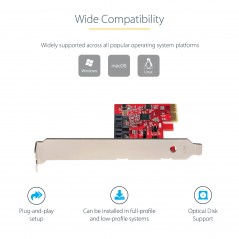 Carte Contrôleur PCIe SATA 2 ports