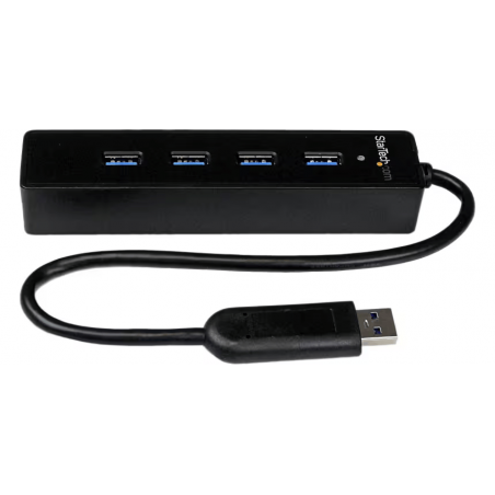 Hub 4 ports USB 3.0 – cordon USB intégré 0.50 m – Noir