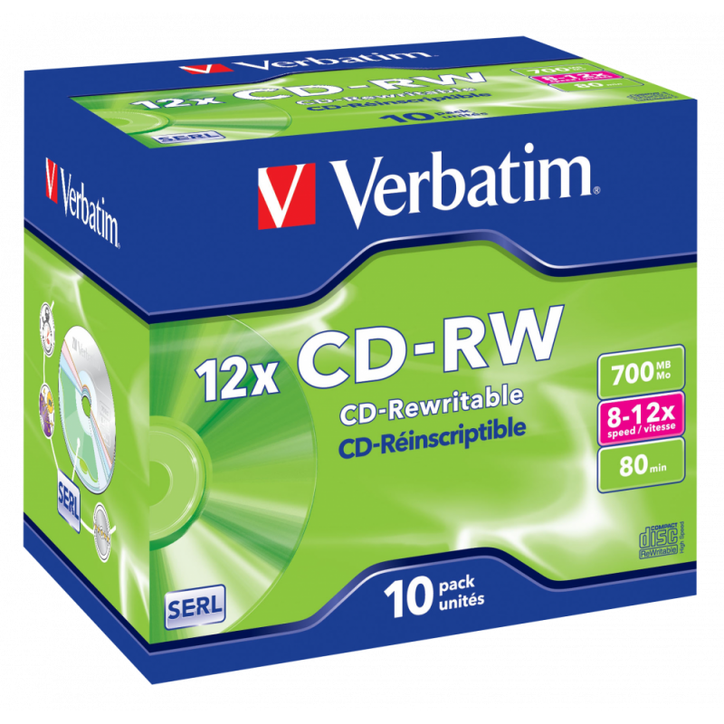 Verbatim CD-RW 8x à 12x