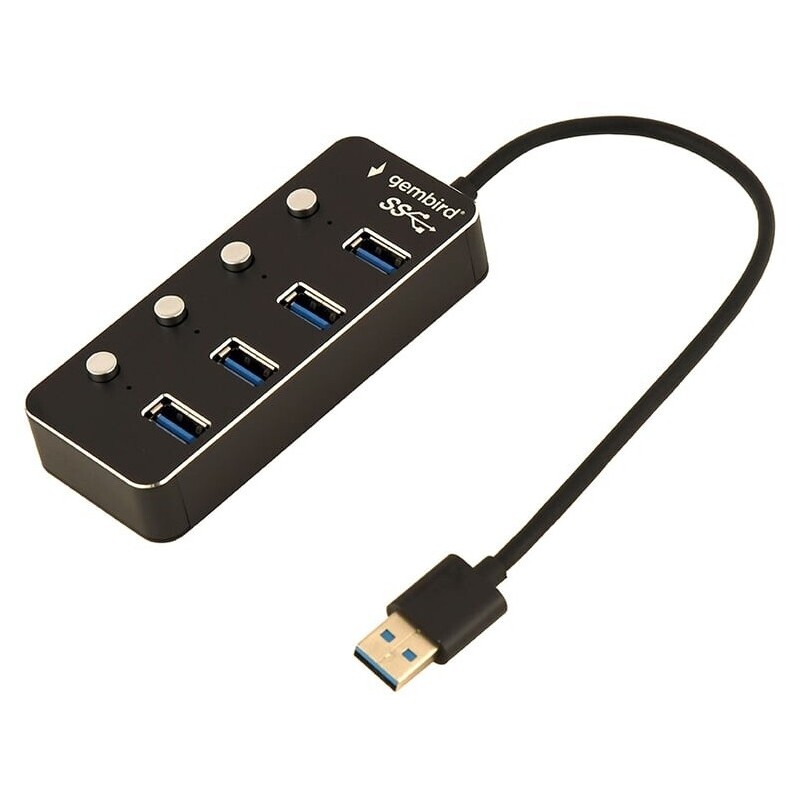 Interrupteurs du hub USB Gembird UHB-U3P4P-01